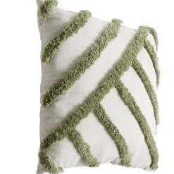 Coussin carré blanc écru tufté coloré 40x40cm (3 modèles) < Gifi Outlet
