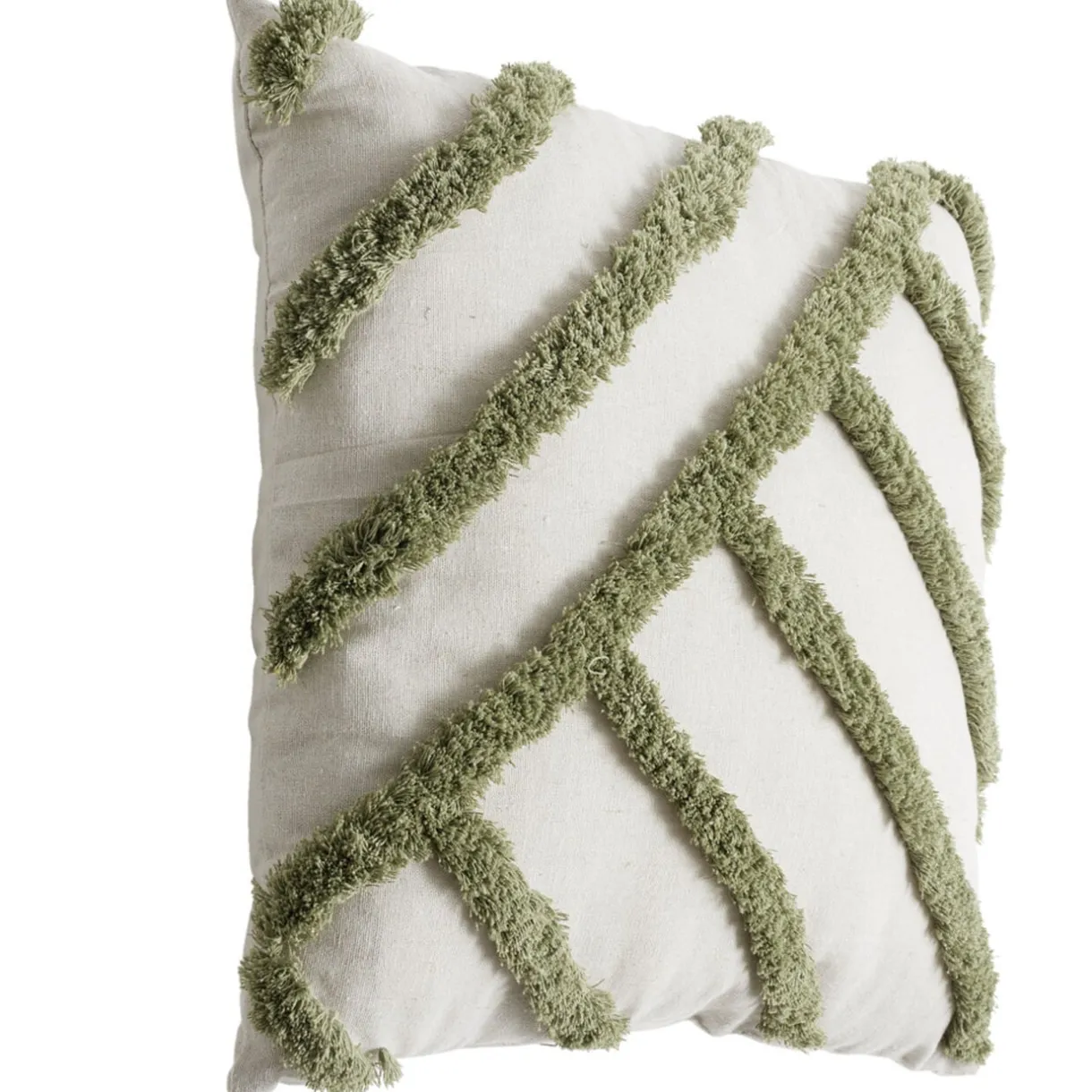 Coussin carré blanc écru tufté coloré 40x40cm (3 modèles) < Gifi Outlet