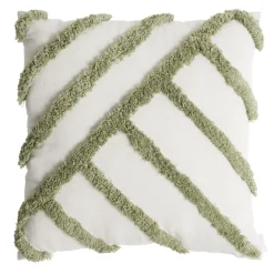 Coussin carré blanc écru tufté coloré 40x40cm (3 modèles) < Gifi Outlet