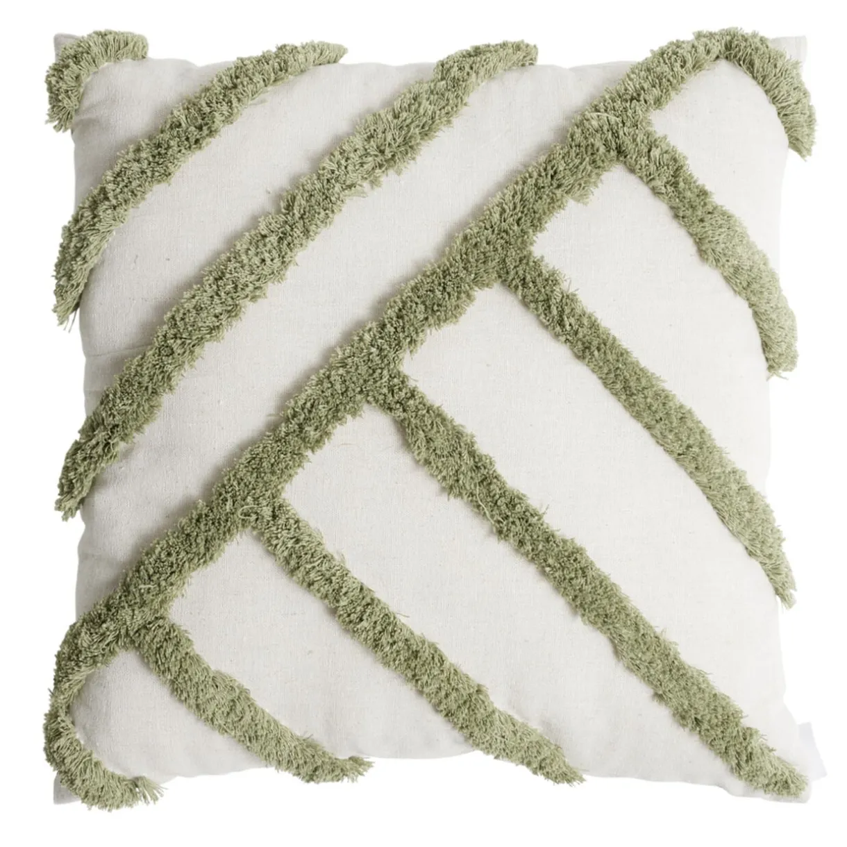Coussin carré blanc écru tufté coloré 40x40cm (3 modèles) < Gifi Outlet