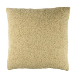 Coussin carré bouclette beige 45x45cm < Gifi New