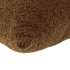 Coussin carré bouclette marron foncé 45x45cm < Gifi