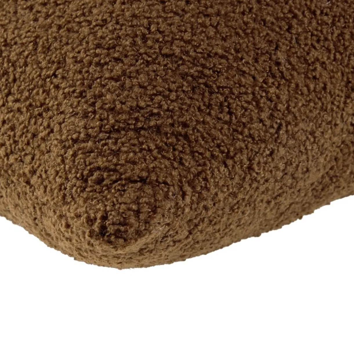 Coussin carré bouclette marron foncé 45x45cm < Gifi