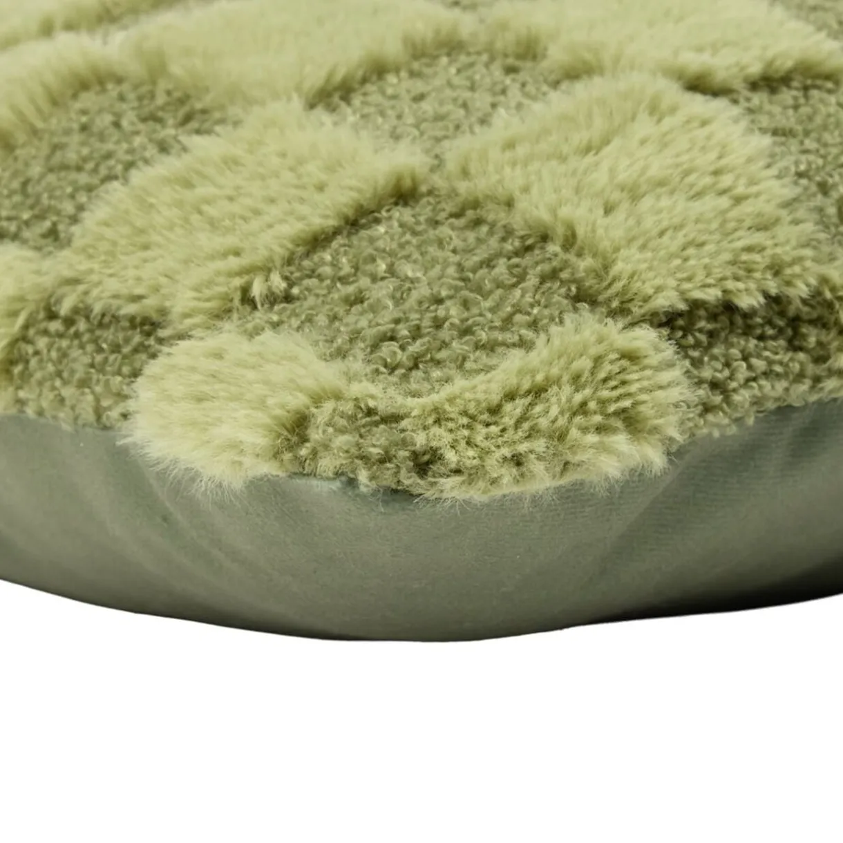 Coussin carré damier ton sur ton 45x45cm (2 modèles rouge ou vert) < Gifi Best