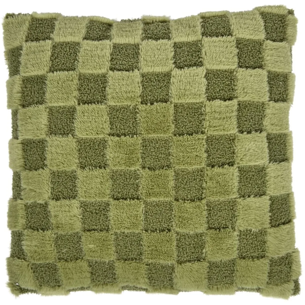 Coussin carré damier ton sur ton 45x45cm (2 modèles rouge ou vert) < Gifi Best