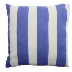 Coussin carré déperlant bayadère bleu et blanc 40x40cm < Gifi Outlet