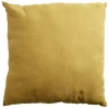Coussin carré déperlant jaune ocre 40x40cm