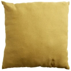 Coussin carré déperlant jaune ocre 40x40cm