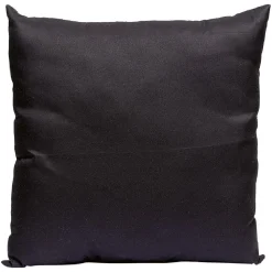 Coussin carré en polyester noir