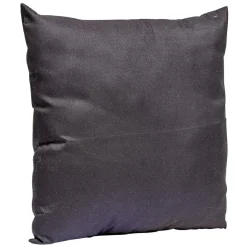 Coussin carré en polyester noir