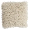 Coussin carré fausse fourrure longue 40x40cm (2 modèles beige ou taupe) < Gifi Outlet