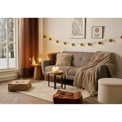 Coussin carré fausse fourrure longue 40x40cm (2 modèles beige ou taupe) < Gifi Outlet
