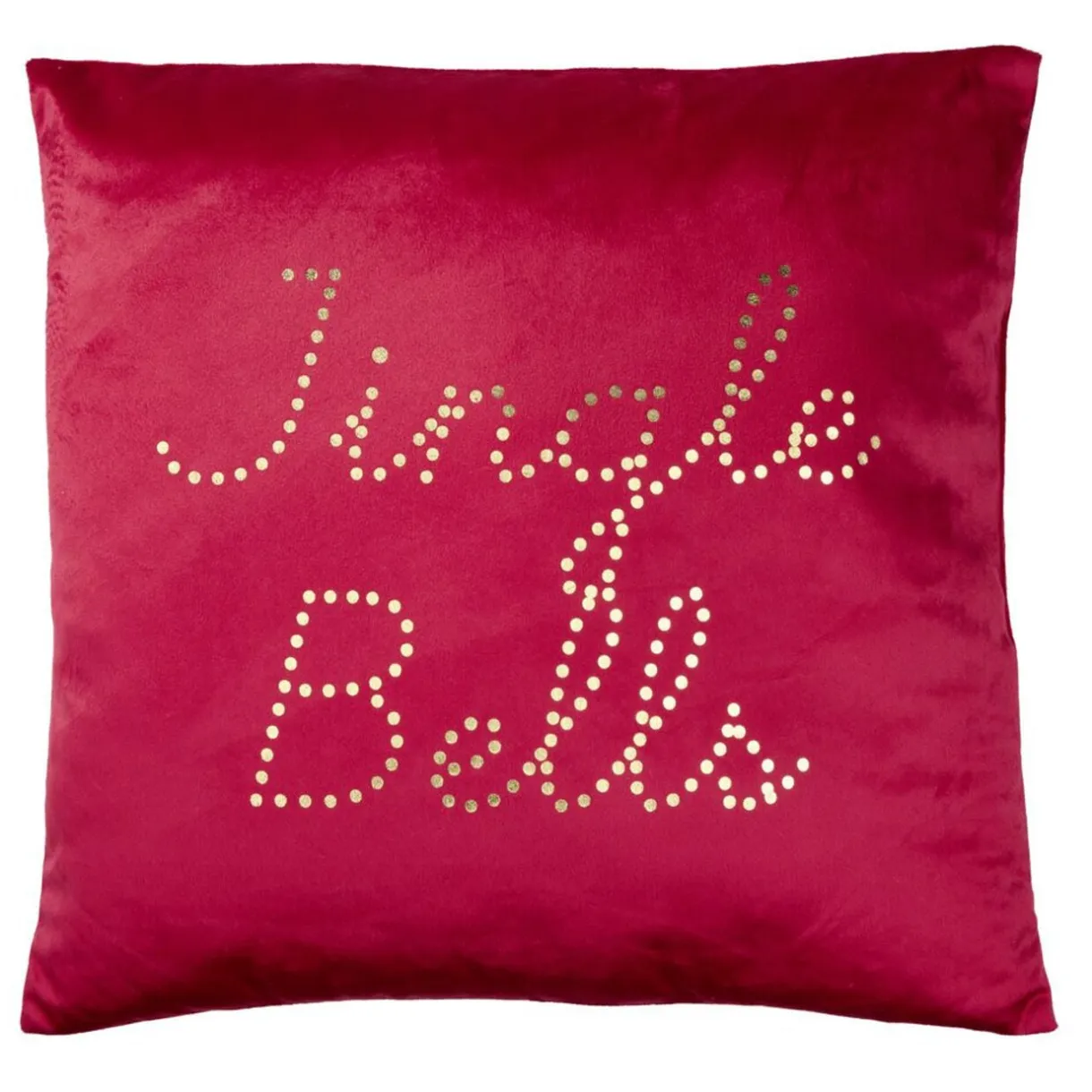 Coussin carré imitation velours imprimé Noël L45X45XH10 cm (2 modèles rouge ou blanc) < Gifi Outlet