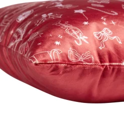 Coussin carré imitation velours imprimé Noël L45X45XH10 cm (4 modèles) < Gifi Discount