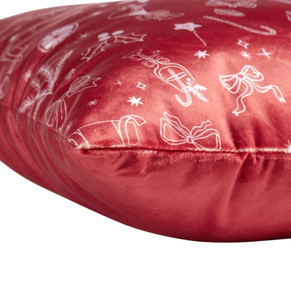 Coussin carré imitation velours imprimé Noël L45X45XH10 cm (4 modèles) < Gifi Discount