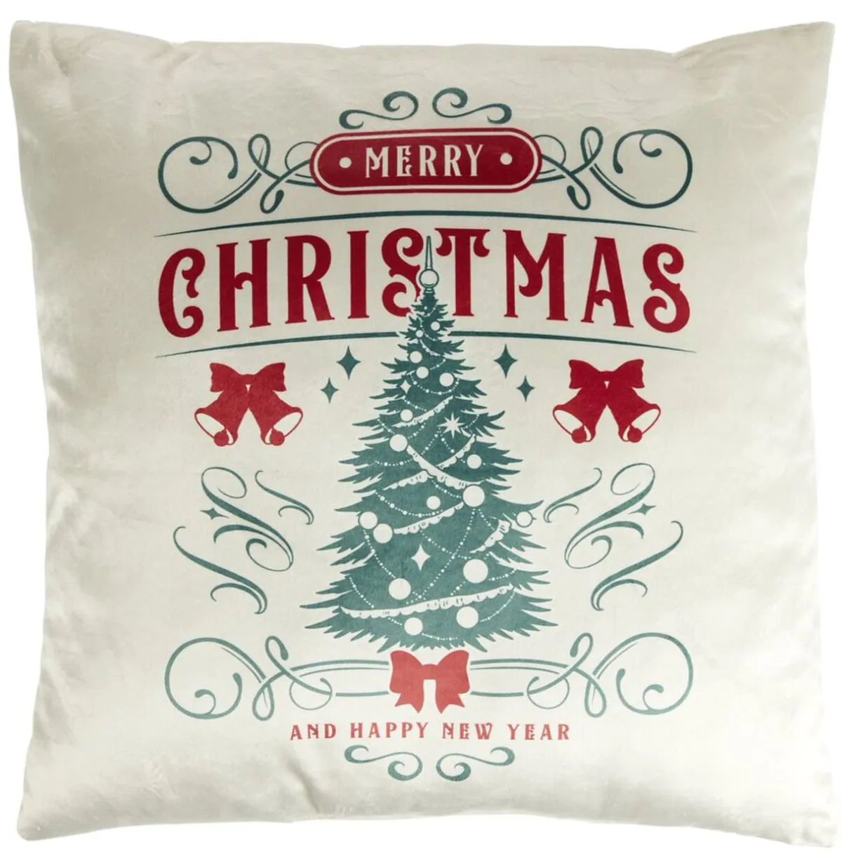 Coussin carré imitation velours imprimé Noël L45X45XH10 cm (4 modèles) < Gifi Discount