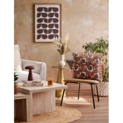 Coussin carré Indie imprimé contour à volants 45x45cm (2 modèles) < Gifi Sale