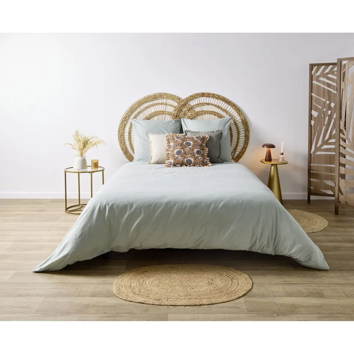 Coussin carré Indie imprimé contour à volants 45x45cm (2 modèles) < Gifi Sale