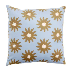Coussin carré Indie motif soleil 40x40cm (2 modèles rose ou bleu)