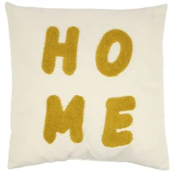 Coussin carré inscription brodée coloré 40x40cm (4 modèles) < Gifi