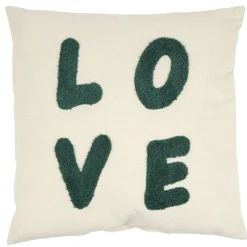 Coussin carré inscription brodée coloré 40x40cm (4 modèles) < Gifi