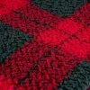 Coussin carré L45X45 cm et plaid L160X130 cm motif assorti polyester (3 modèles rouge/beige/vert)