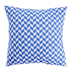 Coussin carré motif chevron bicolore 45x45cm (2 modèles jaune ou bleu) < Gifi Discount