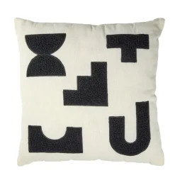 Coussin carré motif effet bouclette 40x40cm (2 modèles)
