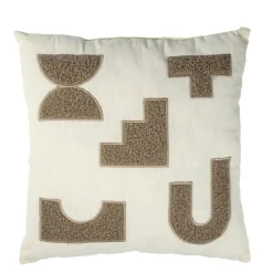 Coussin carré motif effet bouclette 40x40cm (2 modèles)