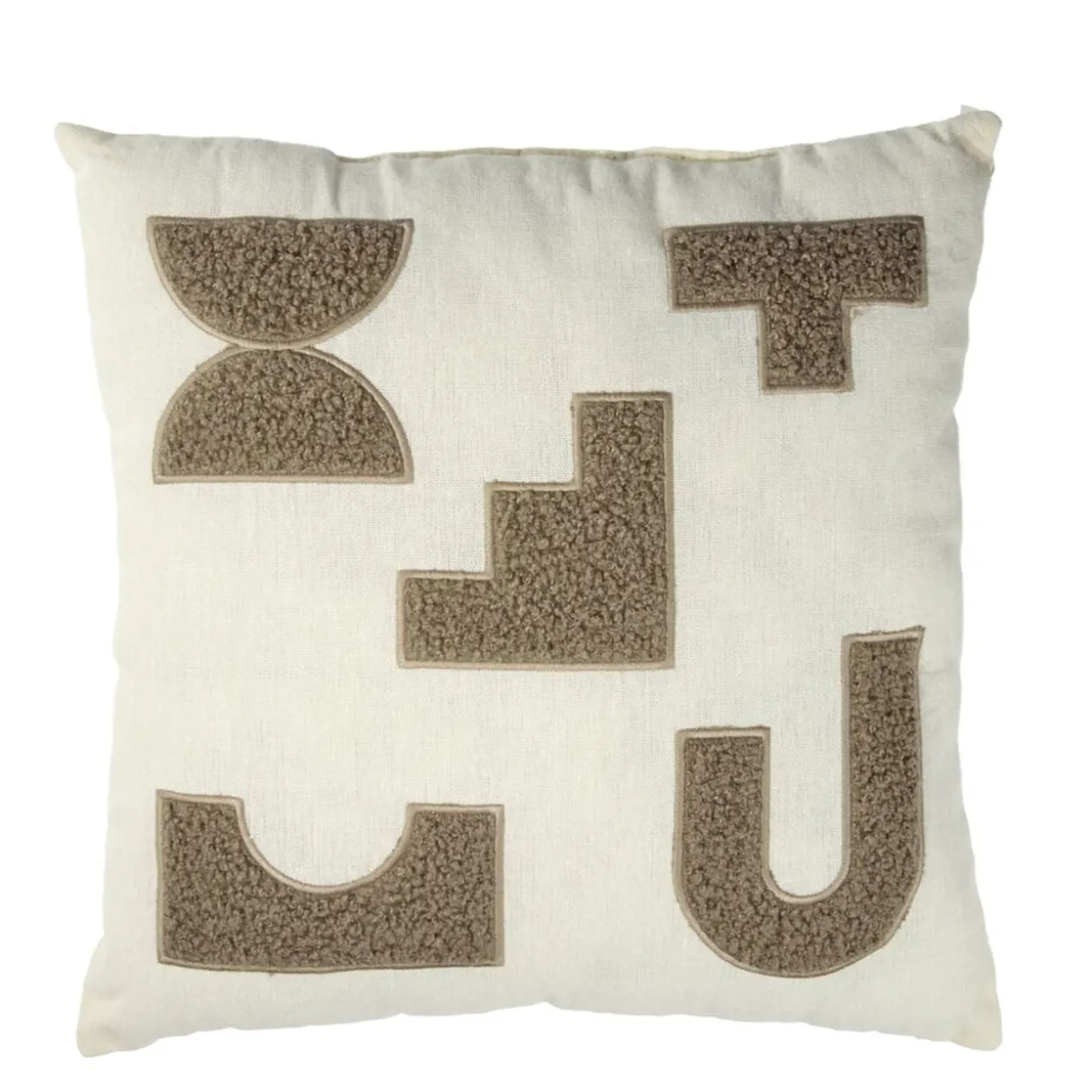 Coussin carré motif effet bouclette 40x40cm (2 modèles)