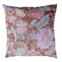 Coussin carré motif végétal Indie effet toile de jute 45x45cm (2 modèles) < Gifi New