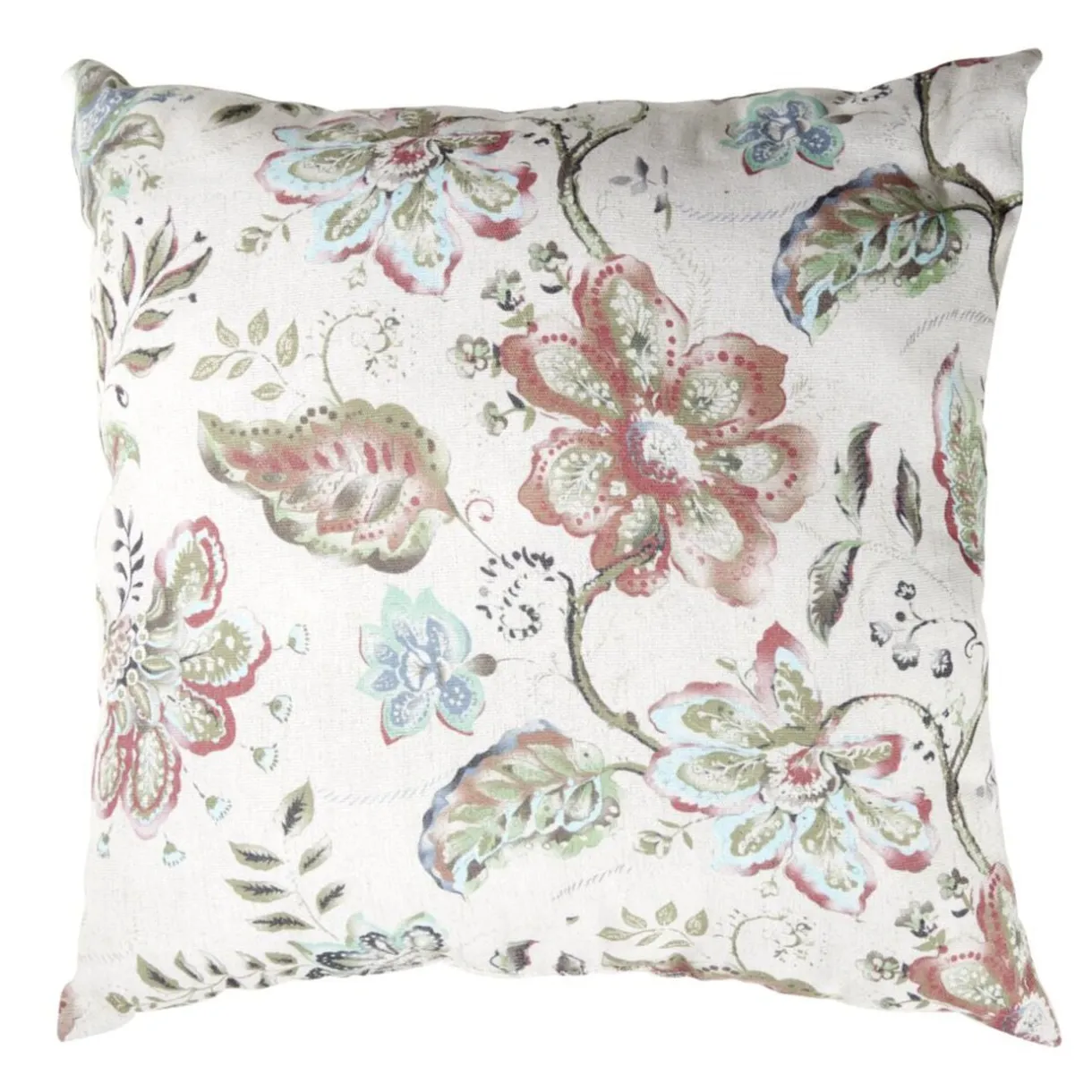 Coussin carré motif végétal Indie effet toile de jute 45x45cm (2 modèles) < Gifi New