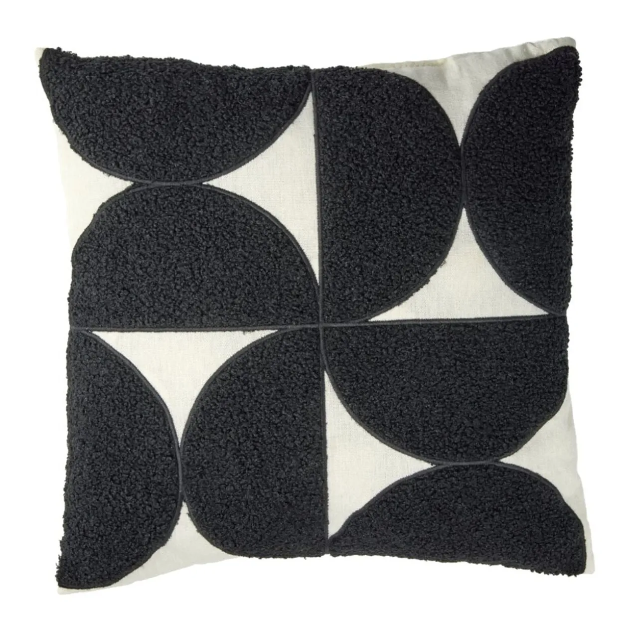 Coussin carré tufté à motif géométrique 40x40cm (2 modèles)
