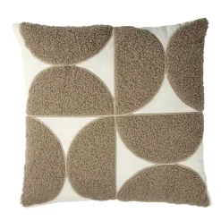 Coussin carré tufté à motif géométrique 40x40cm (2 modèles)