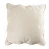 Coussin carré velours bords vague beige 40x40cm