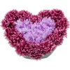 Coussin Chrysanthème artificiel forme coeur violet < Gifi Best
