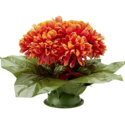 Coussin chrysanthème artificiel 15 têtes orange < Gifi Clearance