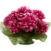 Coussin chrysanthème artificiel 15 têtes violet