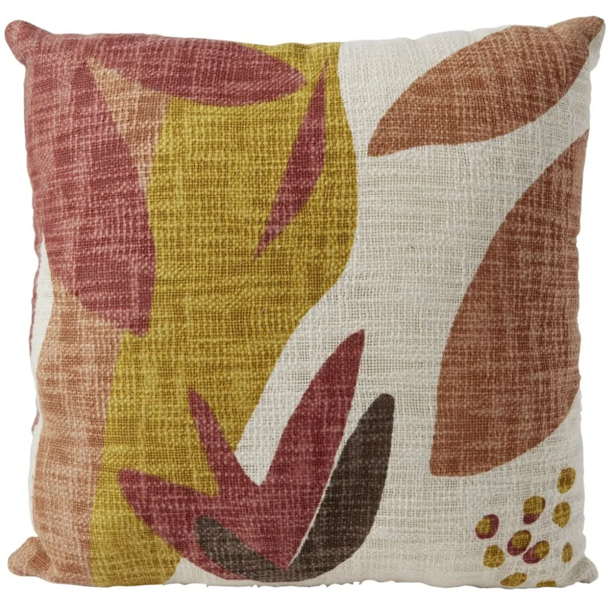Coussin déco art floral 45x45cm orange