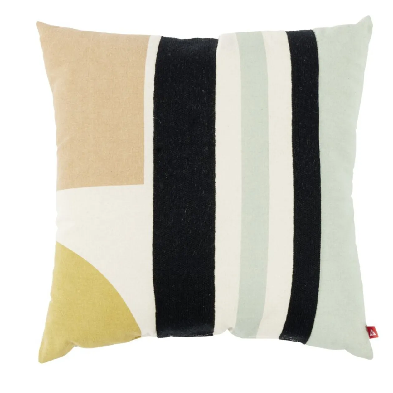 Coussin déco art organique 45x45cm beige