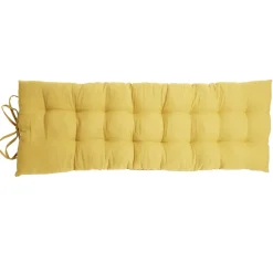 Coussin de banc 40x120cm polycoton jaune < Gifi