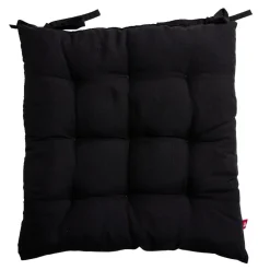 Coussin de chaise 40x40cm à nouettes noir