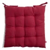 Coussin de chaise 40x40cm à nouettes rouge