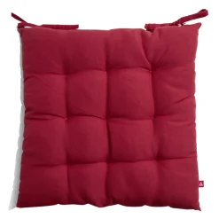 Coussin de chaise 40x40cm à nouettes rouge