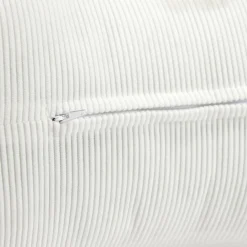 Coussin de dos polyester côtelé 55x35xÉp10cm (2 modèles vert ou blanc)