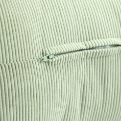 Coussin de dos polyester côtelé 55x35xÉp10cm (2 modèles vert ou blanc)