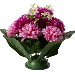Coussin de fleur chrysanthèmes rose et violet Ø30xH37cm < Gifi Sale