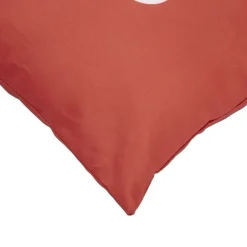 Coussin de jardin rectangulaire Madame Grillades terracotta et blanc 40x60cm