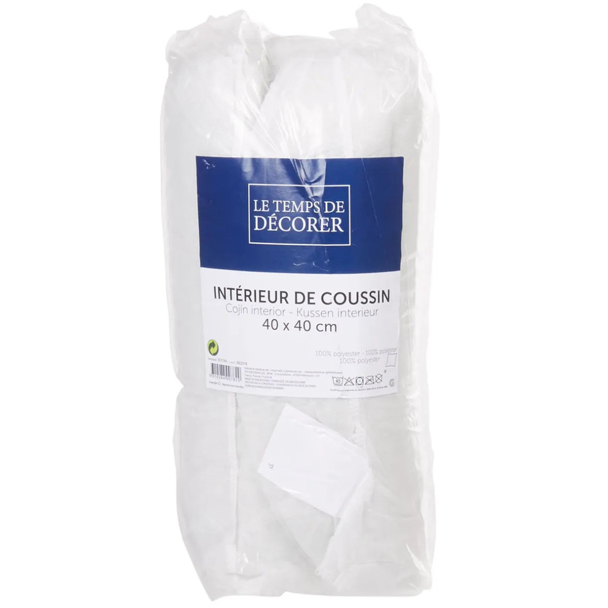 Coussin de rembourrage carré blanc polyester < Gifi Discount