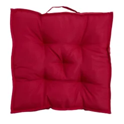 Coussin de sol assise carrée matelassée rouge 45x45cm < Gifi Discount
